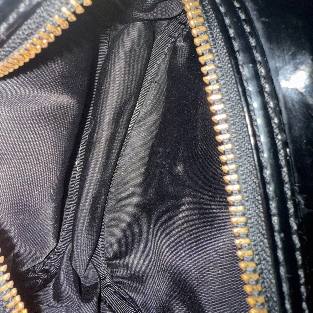 Tory Burch small patent leather zipper case